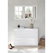 scarpiera sospesa 2 ribalte bianco
