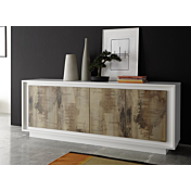 Credenza per soggiorno bianca e pero