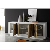 Credenza per soggiorno bianca e pero