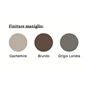Parete attrezzata moderna Emerald  in finitura Cachemire, Grigio londra e Calce