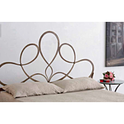 Letto in ferro battuto  Puccini effetto corten, made in Italy