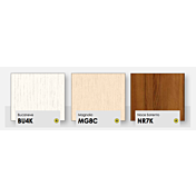 Mobili credenza Classic con 3 ante vetro in finitura Magnolia