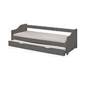 Divano letto con secondo letto ad estrazione, colore grigio
