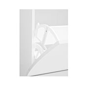 Scarpiera a 4 ante sagomate bianco laccato lucido, linea onda