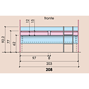 Letto multifunzionale 3 posti, finitura Rovere dorian e Agave