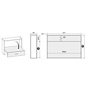Pratico Letto singolo trasformabile finitura Grigio seta e Rosa confetto, Made in Italy 