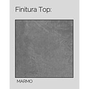 Tavolo fisso L.160, moderno, bianco lucido e grigio