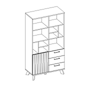 misure libreria stile nordico