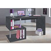 Offerta scrivania moderna  con gamba "S", finitura Ardesia 