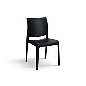 sedia nera da giardino