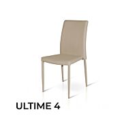 Sedia ecopelle Tortora, design moderno