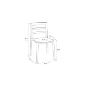 Sedia da cucina Alba, moderna design impilabile