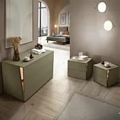 Set comò e comodini Muschio, con specchio Bronzo, offerta