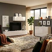 Sala completa composta da Madia 3 ante e Porta TV, Made in Italy