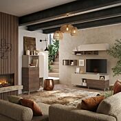 Soggiorno con madia e porta tv, Cashmere e Mercure