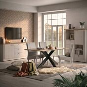 soggiorno moderno tavolo gambe x