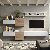 soggiorno sospeso bianco lucido