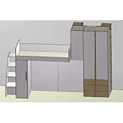 soppalco con librerie