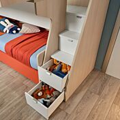 Letto a soppalco con passerella e 3 posti letto, Moretti Compact KC504
