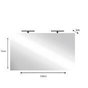 specchiera bagno 2 led