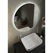 specchio Mobile da bagno due cassetti Nero 