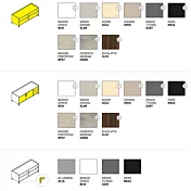 Tabella colori mobiletto contenitore