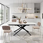 Tavolo rotante di design con 2 allunghe