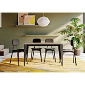 Tavolo di design L.130 allungabile, colore argilla, Made in Italy