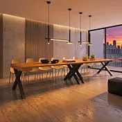  Tavolo  finitura rovere rustico 