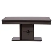 tavolo bronzo e noce