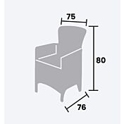 disegni tecnici poltrona da giardino