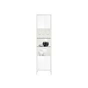 Vetrina 1 anta, stile moderno, finitura bianco lucido