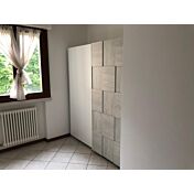 ACQUISTA ANCHE TU Armadio scorrevole bianco opaco e grigio a 2 ante 