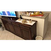 Credenza 4 porte e 4 cassetti, stile arte povera