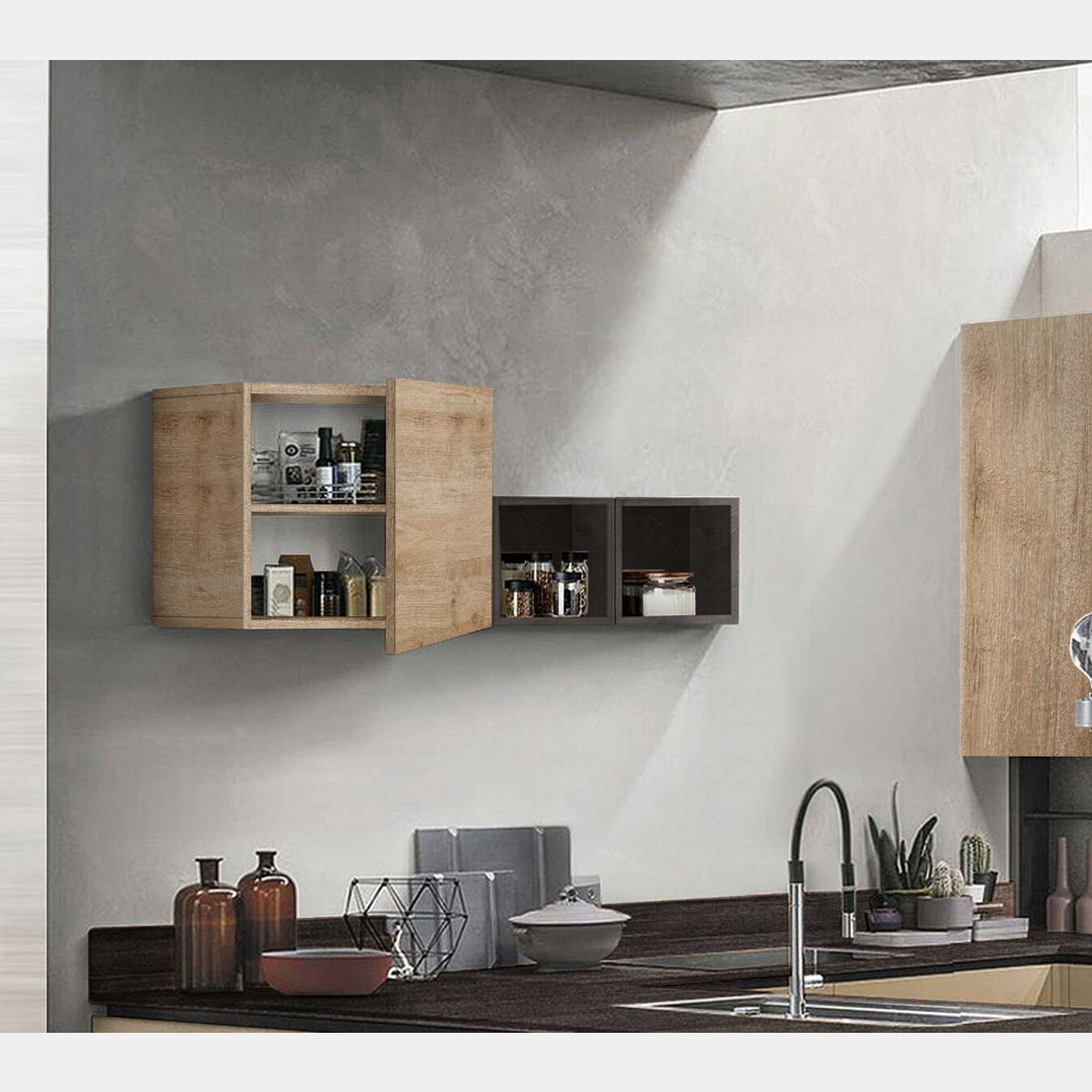 5five - 3 Mensole A Parete Fixy Cubo Bianco: Ordine E Stile Per Le Tue Pareti