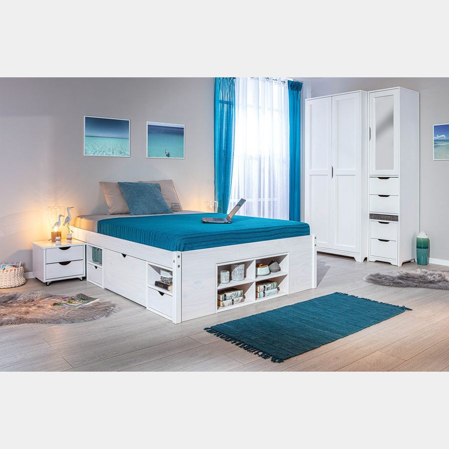 Letto Piazza E Mezza Till 140 X 190 Bianco