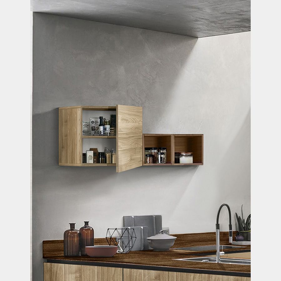 Pensile Cucina Armadio in Legno con Anta a Ribalta vari colori