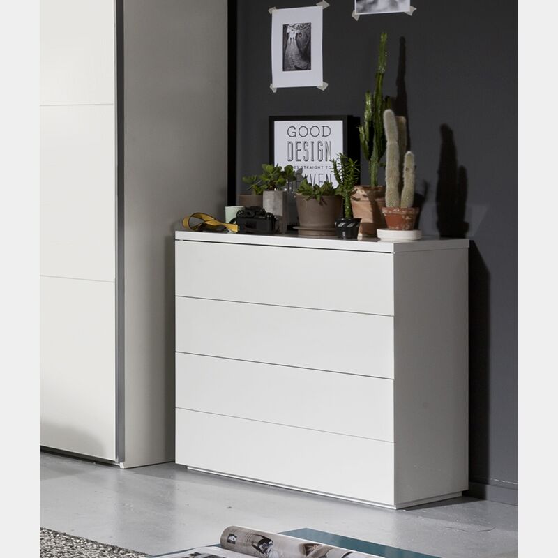 Cassettiera In Tessuto Con 4 Cassetti - Stile Boh&eacute;mien, Per Camera Da Letto O Soggiorno