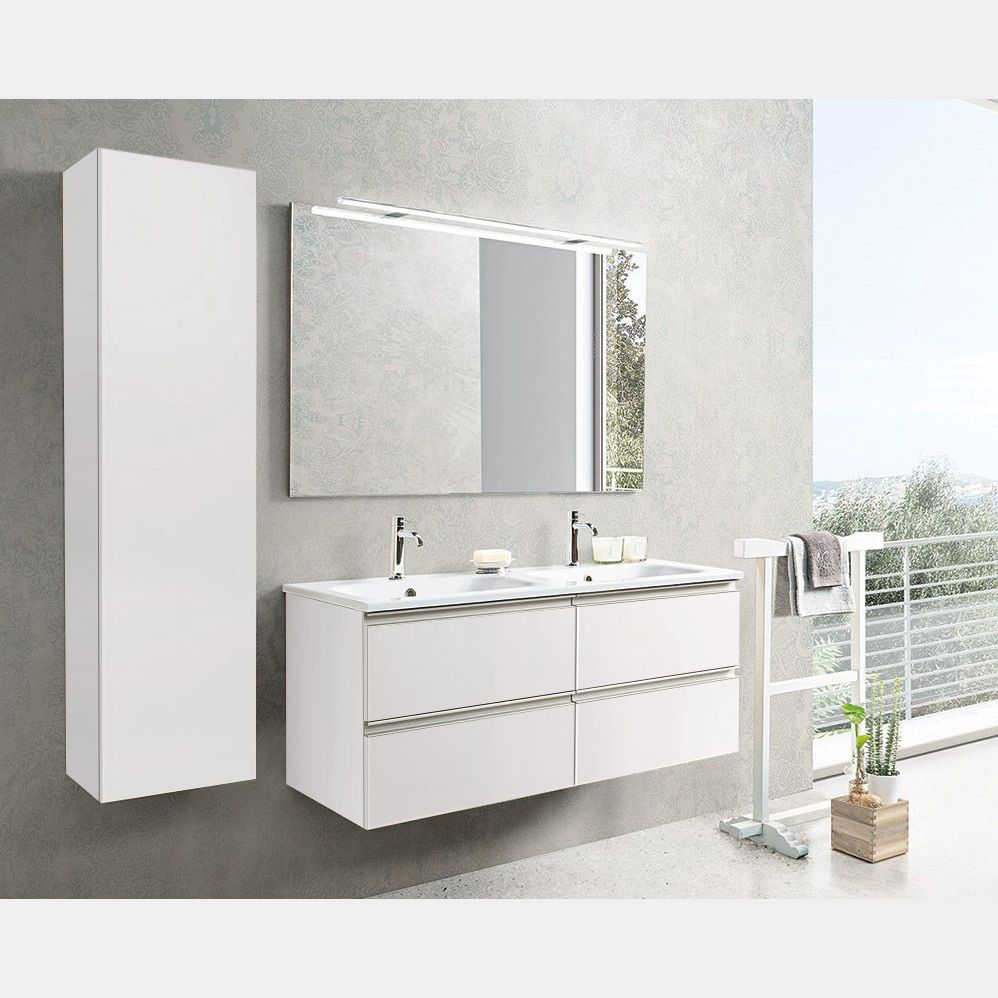 Arredo bagno completo, mobile con con lavabo integrato e 4 cassetti, Havasu  15