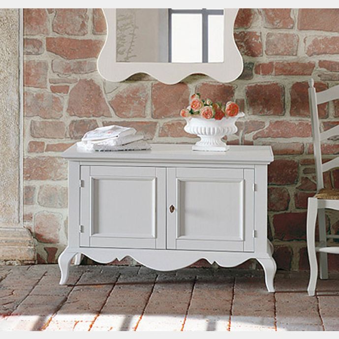 Credenza in legno, finitura zinco, shabby chic