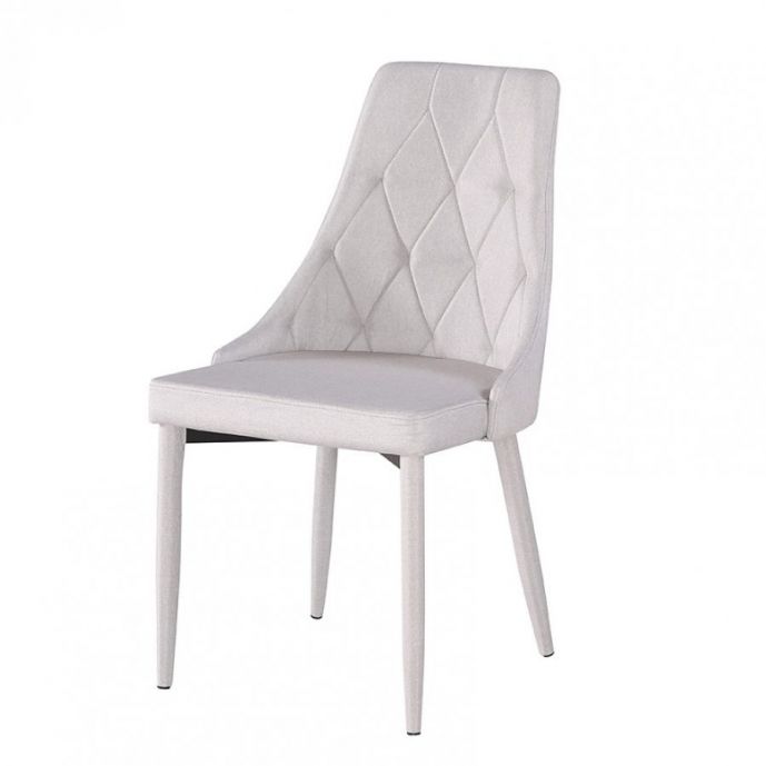 Sedia di Design in tessuto colore grigio con rombi