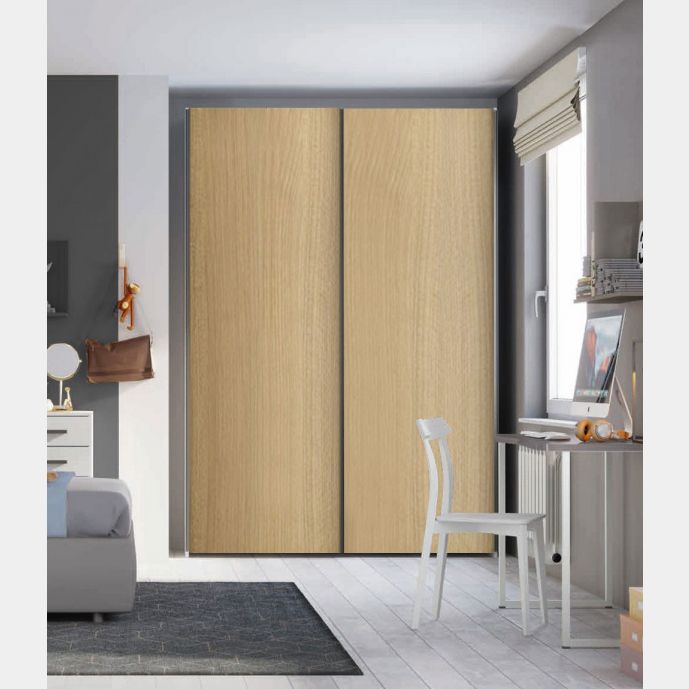 Armadio 2 ante scorrevoli H.257 L.178, finitura Rovere Oak