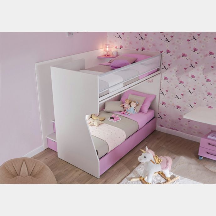 Letto a castello con passerella contenitiva, Moretti Compact KC513