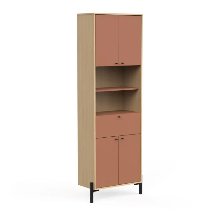 mobile colonna bagno rosa