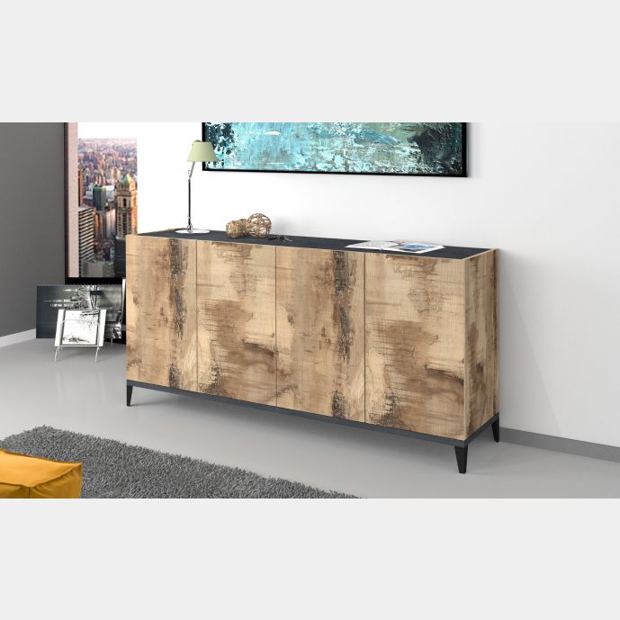 Credenza 4 ante Pero e Ardesia