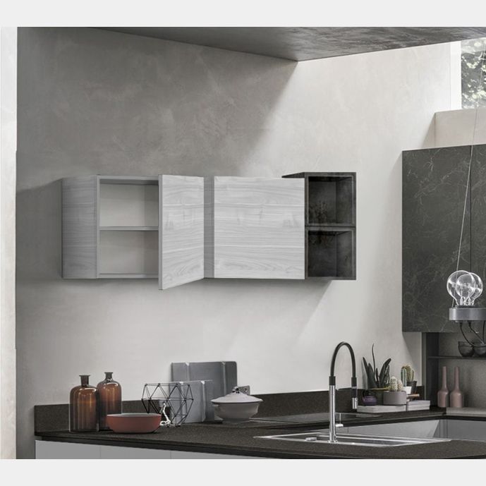 Pensile cubo per cucina sospeso, Grigio artico