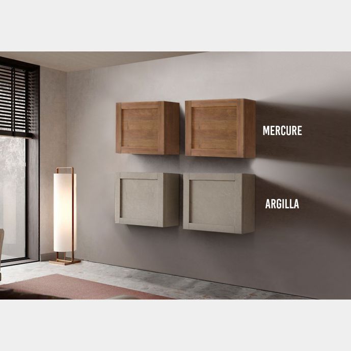 Cubo sospeso con frontale con telaio, disponibile in diverse finiture