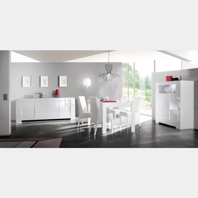 Sala completa moderna bianco lucido