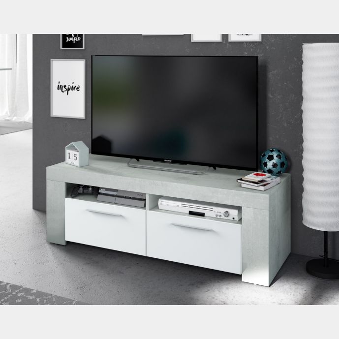 Mobili x televisione di Design Bianco e Cemento a due ante