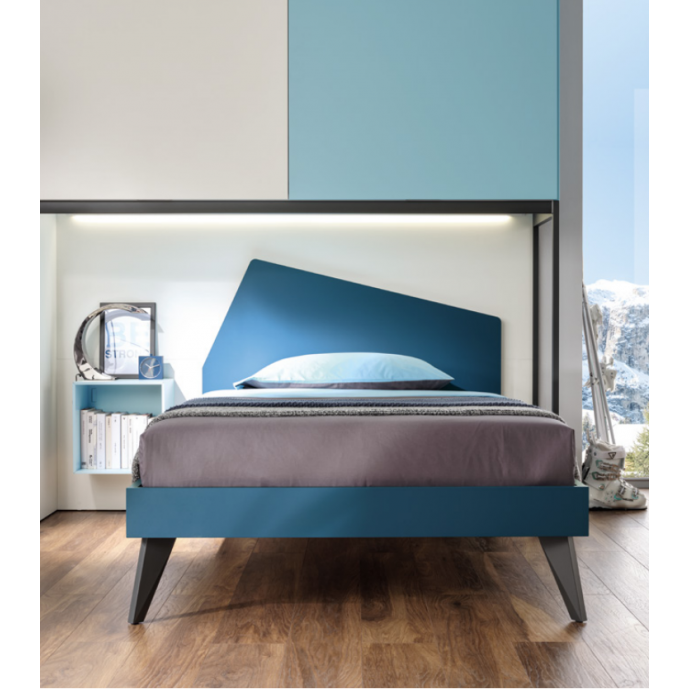 Letto ragazzi Iceberg una piazza e mezza Moretti Compact, Blu navy